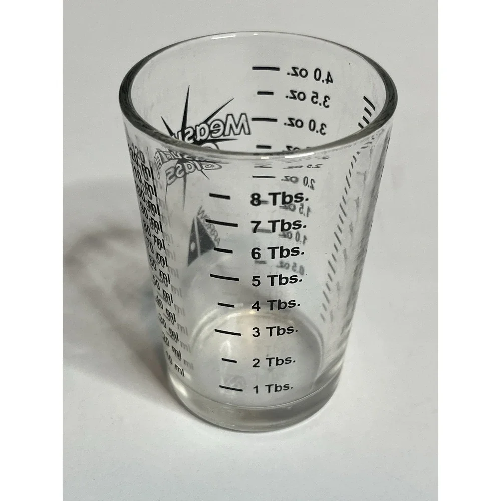 Arrow Measuring Glass Cup 4 oz 8 TSP 24 tsp Black Letters